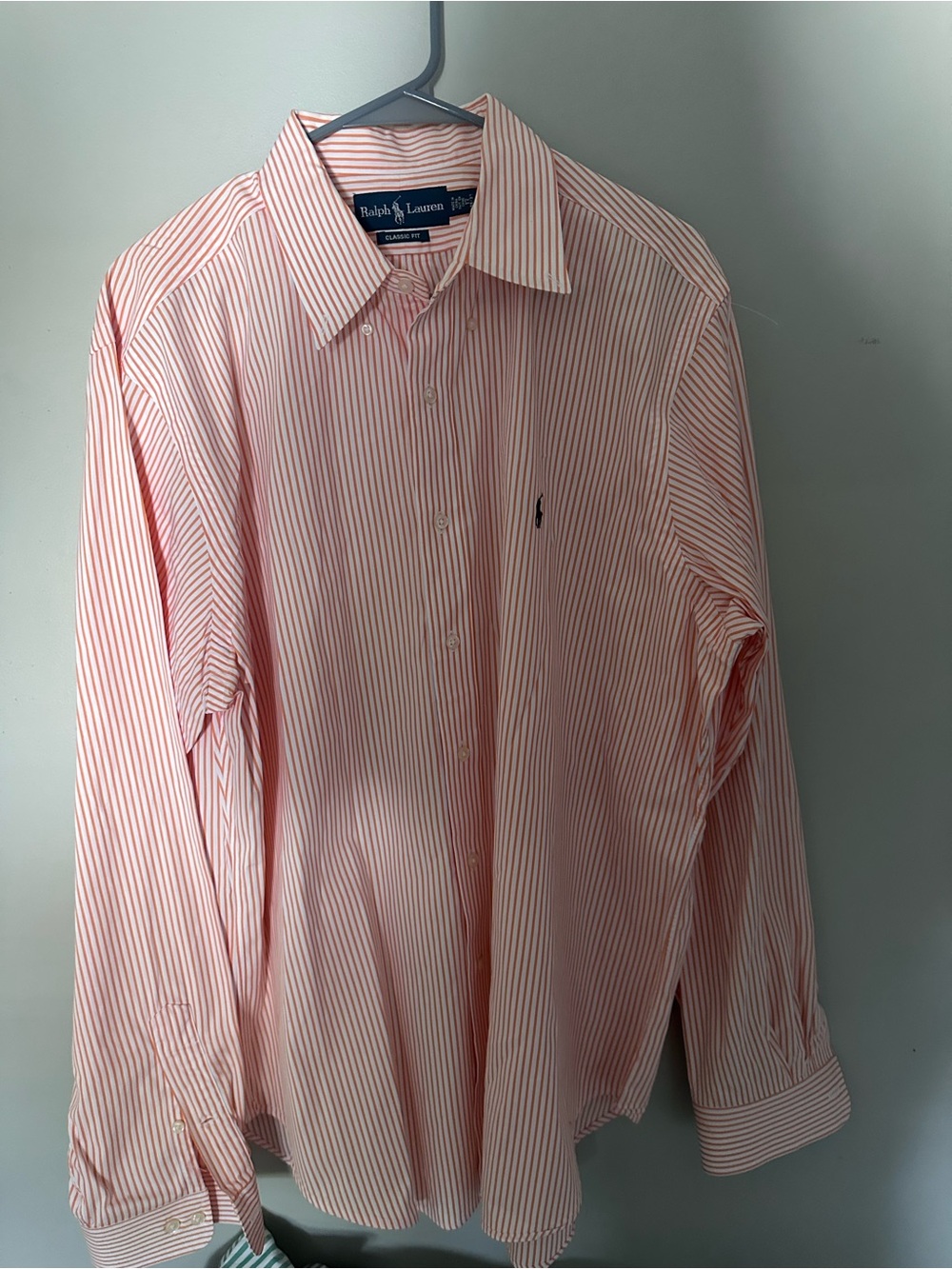 Polo by Ralph Lauren orange & White Striped Dress Shirt